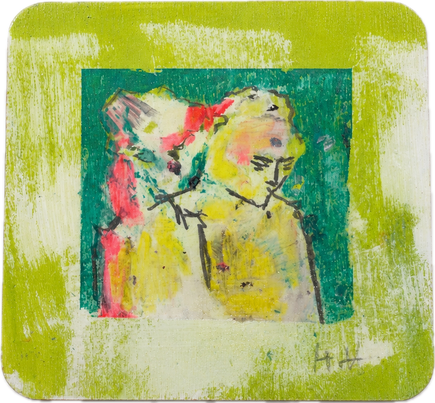 Painted coaster 14