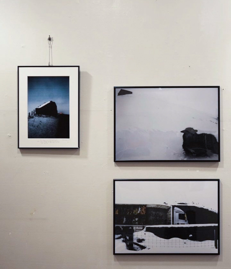 Three framed photographs from Muirkirk Faith in Industry